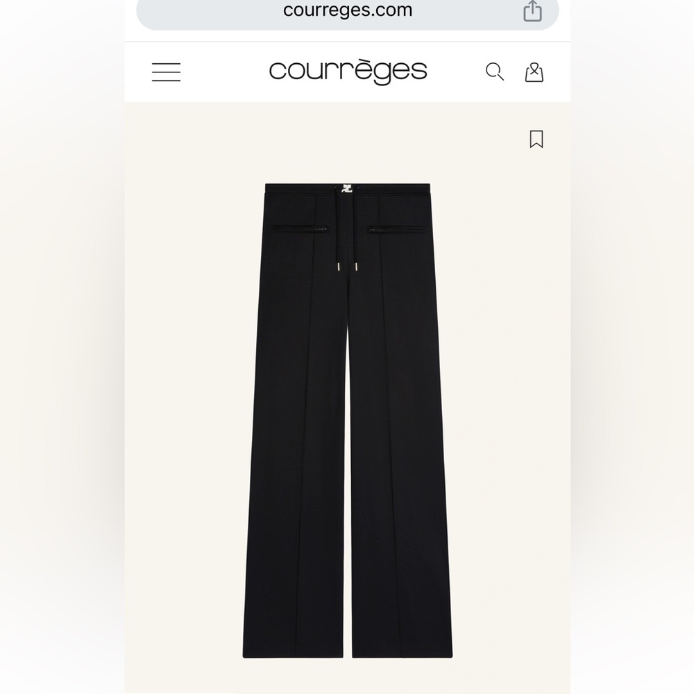 Courreges drawstring pants new with tags